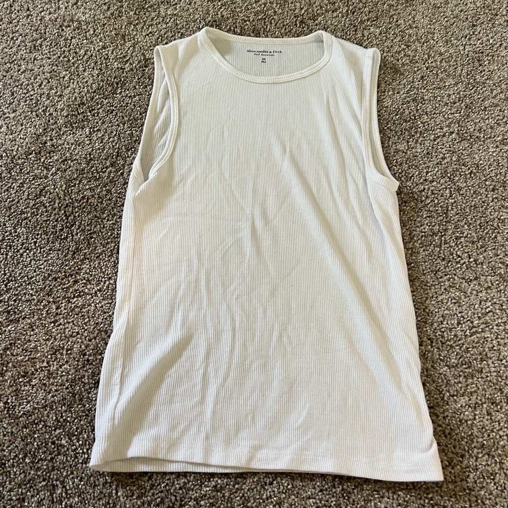 Abercrombie White A&F Essentials Tank Top